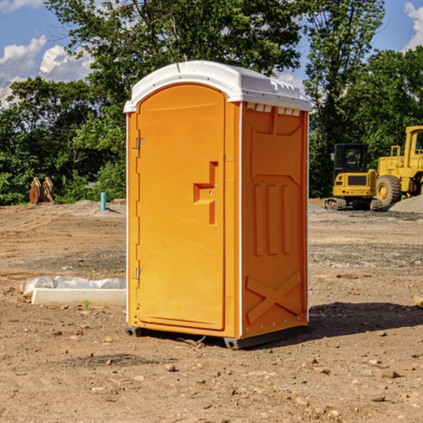 what is the maximum capacity for a single portable restroom in Harriston